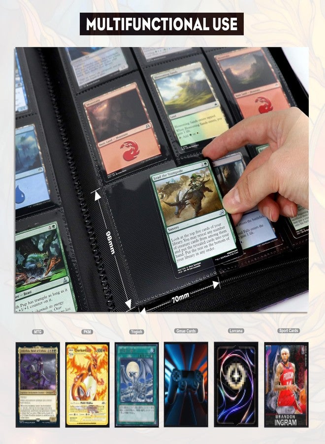 Katomula 360 Pockets Card Binder, MTG Card Binder, Double Sided Card Collection Album Folder with 20 Pages, Side-Loading Card Holder for MTG, TCG, Trading Card, Sports Cards-Plains - Image 4